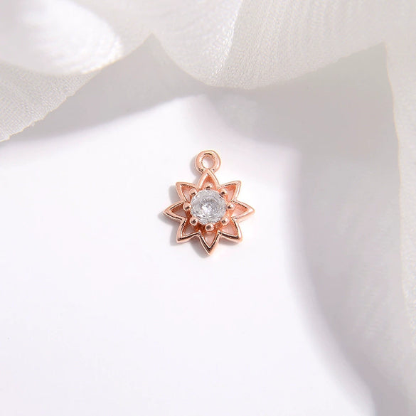 S925 Sterling Silver Geometric Star Zirconia Jewelry Charm Pendant Bracelet Clavicle Chain Necklace Earrings Handmade
