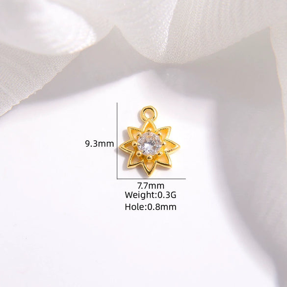 S925 Sterling Silver Geometric Star Zirconia Jewelry Charm Pendant Bracelet Clavicle Chain Necklace Earrings Handmade