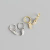 S925 Sterling Silver Geometric Stud Earring With Electroplating Treatment