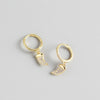 S925 Sterling Silver Geometric Stud Earring With Electroplating Treatment