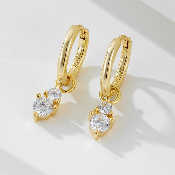 S925 Sterling Silver Geometric Style Women's Earrings