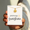 S925 Sterling Silver Geometric Sunflower Women's Necklace Ochain Electroplated