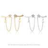 S925 Sterling Silver Geometric Tassel Earrings For Women Retro Fashion Electroplated