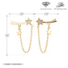 S925 Sterling Silver Geometric Tassel Earrings For Women Retro Fashion Electroplated