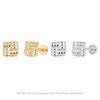 S925 Sterling Silver Geometric Texture Earrings Nose Studs Piercing Jewelry For Women