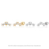 S925 Sterling Silver Geometric Threaded Earrings For Women Electroplated Fashion Jewelry