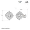 S925 Sterling Silver Geometric Threaded Pierced Earrings For Women Electroplated Fashion Style