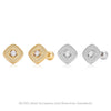 S925 Sterling Silver Geometric Threaded Pierced Earrings For Women Electroplated Fashion Style