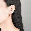 S925 Sterling Silver Geometric Torus Circle Earrings