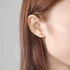 S925 Sterling Silver Geometric Triangle Earrings For Women Simple Glossy Electroplated Fashion Jewelry