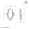 S925 Sterling Silver Geometric Triangle Electroplated Women's Earrings