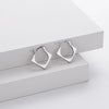 S925 Sterling Silver Geometric Triangle Electroplated Women's Earrings
