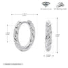 S925 Sterling Silver Geometric Twist Round Women's Earrings With Electroplating