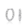 S925 Sterling Silver Geometric Twist Round Women's Earrings With Electroplating