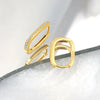 S925 Sterling Silver Geometric U Shaped Earrings With Stone Inlay Electroplated Fashion Earrings For Women