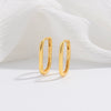 S925 Sterling Silver Geometric Ushaped Zirconiuminlaid Women's Minimalist Earrings