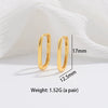 S925 Sterling Silver Geometric Ushaped Zirconiuminlaid Women's Minimalist Earrings