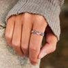 S925 Sterling Silver Geometric Wave Ring For Women With Electroplating