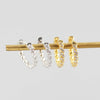 S925 Sterling Silver Geometric Wave With Diamond Earring Buckles Trendy Earrings