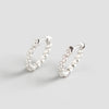 S925 Sterling Silver Geometric Wave With Diamond Earring Buckles Trendy Earrings