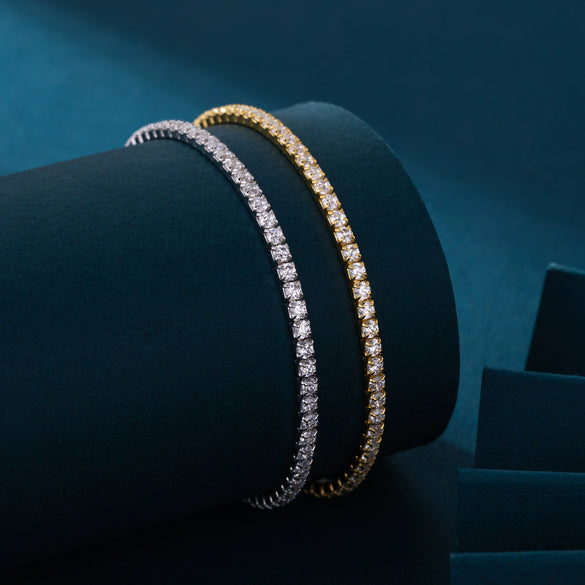 S925 Sterling Silver Geometric Women's Adjustable Fashion Bracelet With Micropaved Zircon And Electroplating