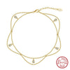 S925 Sterling Silver Geometric Women's Anklet