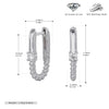 S925 Sterling Silver Geometric Women's Electroplated Earrings