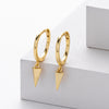 S925 Sterling Silver Geometric Women's Hiphop Trendy Earrings
