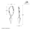 S925 Sterling Silver Geometric Women's Hiphop Trendy Earrings