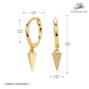 S925 Sterling Silver Geometric Women's Hiphop Trendy Earrings