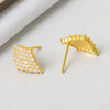 S925 Sterling Silver Geometric Zircon Earrings Elegant High Shine Daily Wear Earrings For Women