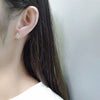 S925 Sterling Silver Geometric Zircon Earrings Elegant High Shine Daily Wear Earrings For Women