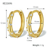 S925 Sterling Silver Geometric Zircon Earrings For Women