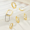 S925 Sterling Silver Geometric Zircon Earrings For Women