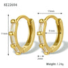 S925 Sterling Silver Geometric Zircon Earrings For Women