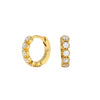 S925 Sterling Silver Geometric Zircon Inlaid Elegant Fashion Ear Buckle Earrings