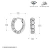 S925 Sterling Silver Geometric Zircon Inlaid Elegant Fashion Ear Buckle Earrings