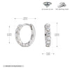 S925 Sterling Silver Geometric Zircon Inlaid Elegant Fashion Ear Buckle Earrings