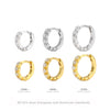 S925 Sterling Silver Geometric Zircon Inlaid Elegant Fashion Ear Buckle Earrings