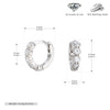 S925 Sterling Silver Geometric Zircon Inlaid Elegant Fashion Ear Buckle Earrings