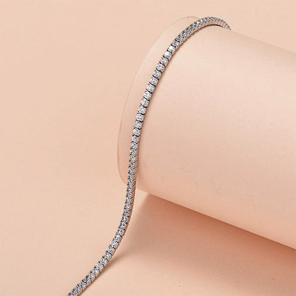 S925 Sterling Silver Geometric Zircon Women's Bracelet