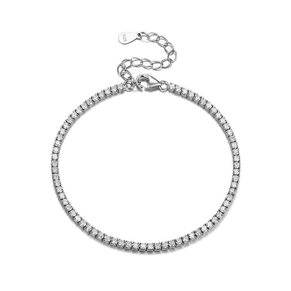 S925 Sterling Silver Geometric Zircon Women's Bracelet