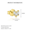 S925 Sterling Silver Geometric Zirconia Earrings For Women