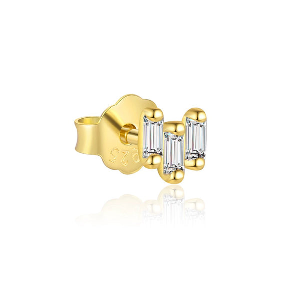 S925 Sterling Silver Geometric Zirconia Earrings For Women