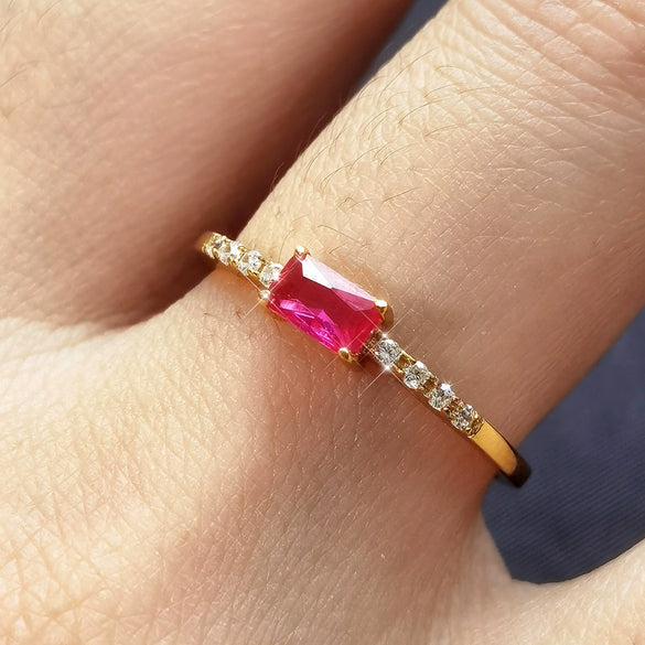 S925 Sterling Silver Geometric Zirconium Electroplated Ring For Women