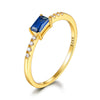 S925 Sterling Silver Geometric Zirconium Electroplated Ring For Women
