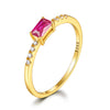 S925 Sterling Silver Geometric Zirconium Electroplated Ring For Women