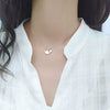 S925 Sterling Silver Ginkgo Leaf Necklace With Fan Shaped Pendant Electroplated Cross Chain For Women