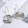 S925 Sterling Silver Gold Tone Geometric Circle Earrings Simple Electroplated Hoop Earrings