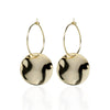 S925 Sterling Silver Gold Tone Geometric Circle Earrings Simple Electroplated Hoop Earrings